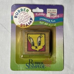 Vintage 1992 Tweety Bird Rubber Stamp Tweety Portrait 462-C New Old Stock Create